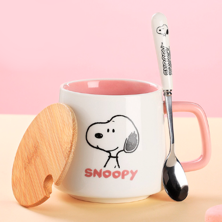 Tazas con Cuchara Colores Snoopy