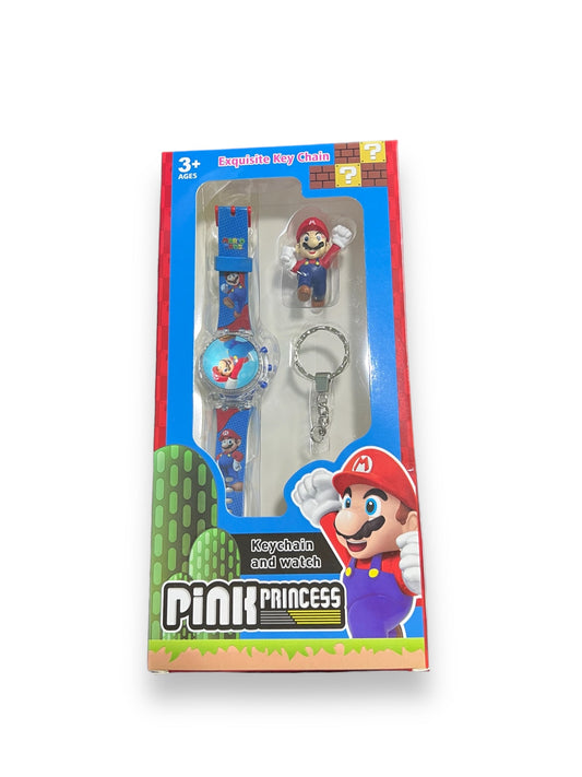 Set Reloj y Llavero Super Mario Bros